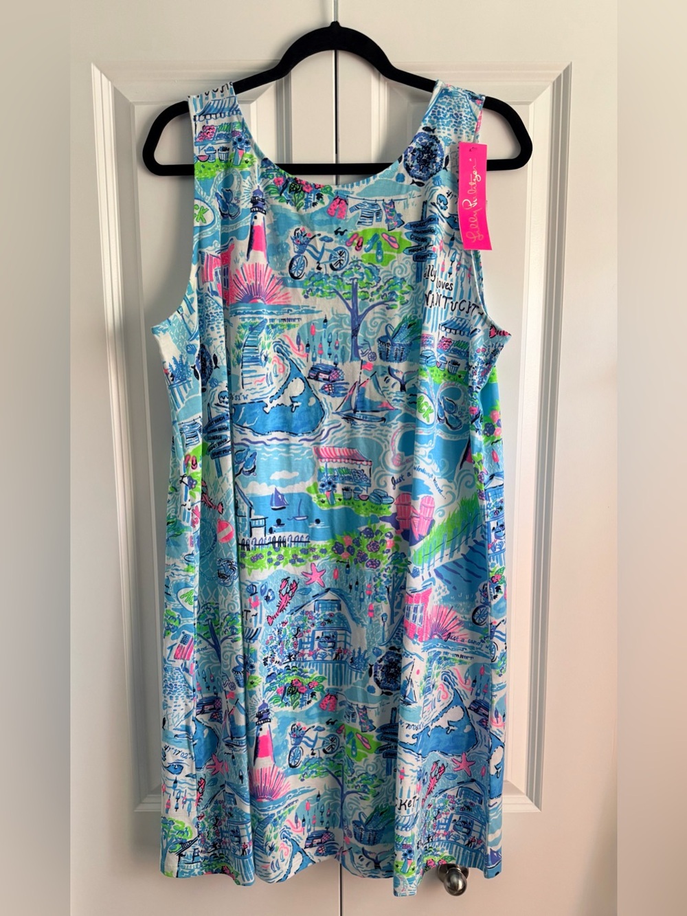 NWT Lilly Pulitzer Kristen Swing Dress in the "Lilly Loves Nantucket" XL - Picture 4 of 5